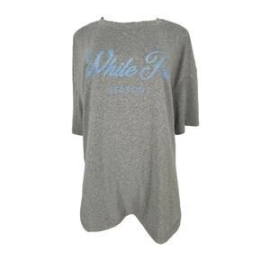 White Fox Large Women Season 7 Relaxed Fit T-shirt Grey Crewneck Y21